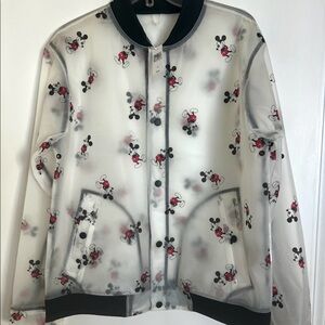 Mickey Mouse Disney Parks Bomber-Style Rain Jacket. Women’s Size Med/Men’s Small